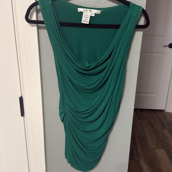 Studio M Green Draped Tank Top - Picture 3 of 4
